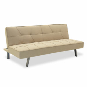 Καναπές-κρεβάτι Travis pakoworld 3θέσιος με ύφασμα μπεζ 175x83x74εκ