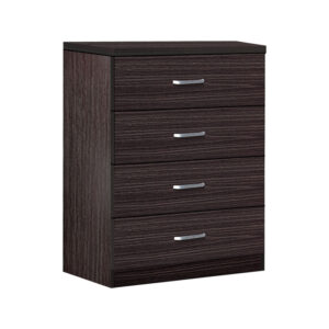 Συρταριέρα Killian pakoworld με 4 συρτάρια wenge 80x40x80εκ