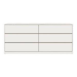Συρταριέρα Kuanger pakoworld mdf σε λευκή απόχρωση 120x40x70εκ