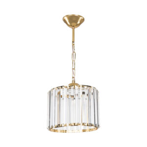 Φωτιστικό οροφής μονόφωτο Lavina pakoworld Ε27 σε χρυσή απόχρωση Φ20x20εκ