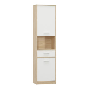 Στήλη Letto pakoworld σε oak - λευκό ματ απόχρωση 50,2x34,3x195εκ