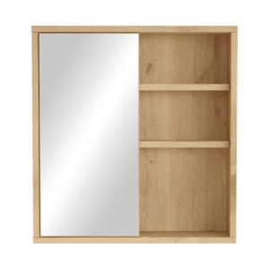 Ντουλάπι μπάνιου Bagno με καθρέπτη pakoworld oak 60x14.5x63.6εκ