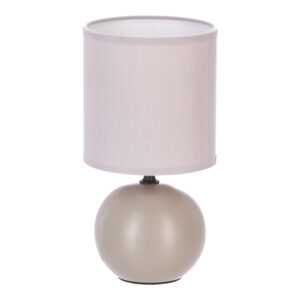 Επιτραπέζιο φωτιστικό PWL-1210 pakoworld Ε14 κεραμικό σε γκρι-καφέ απόχρωση Φ13x25εκ