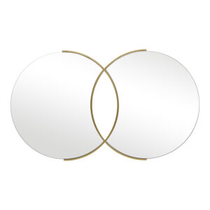 Καθρέπτης διπλός Miryata pakoworld μέταλλο σε χρυσή απόχρωση 105x3x60εκ