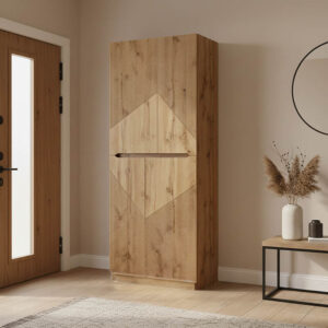 Παπουτσοθήκη-ντουλάπι Kebell pakoworld σε oak απόχρωση 71x41.5x180.4εκ