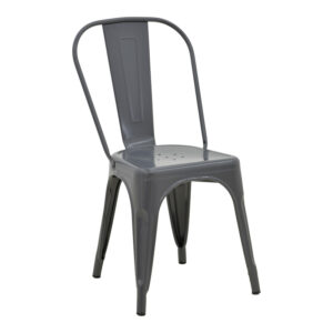 Καρέκλα Utopia pakoworld μέταλλο σε ανθρακί απόχρωση 44x44x85εκ