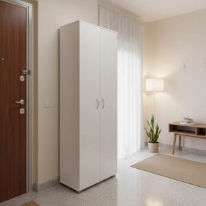 Παπουτσοθήκη-Ντουλάπα Racka pakoworld σε λευκή απόχρωση 58x34x186εκ