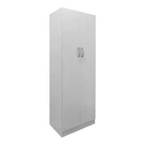 Ντουλάπα δίφυλλη Athos pakoworld σε λευκή απόχρωση 60x42x180εκ