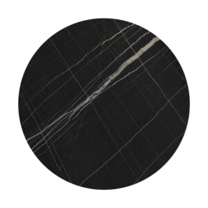 Επιφάνεια τραπεζιού Relian pakoworld HPL μαύρο όψη μαρμάρου Φ69εκ πάχους 12mm