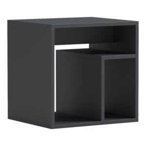 Βοηθητικό τραπέζι Doublo pakoworld ανθρακί 40x35x40εκ