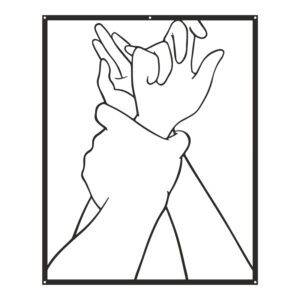 Διακοσμητικό τοίχου Handia pakooworld μαύρο μεταλλικό 40x1,5x50εκ