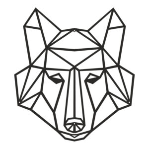 Διακοσμητικό τοίχου Wolfo pakooworld μαύρο μεταλλικό 40x1,5x40εκ