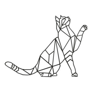 Διακοσμητικό τοίχου Cathy pakooworld μαύρο μεταλλικό 40x1,5x40εκ