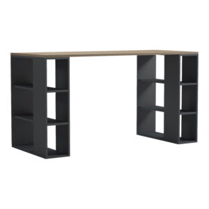 Γραφείο εργασίας Praga pakoworld ανθρακί- sonoma 140x60x75εκ