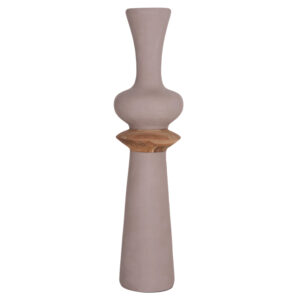 ΔΙΑΚΟΣΜΗΤΙΚΟ ΒΑΖΟ ΔΑΠΕΔΟΥ NEBULA HM4660.05L FIBER CEMENT TAUPE--ΞΥΛΟ ΤΕΑΚ Φ45x172Υεκ