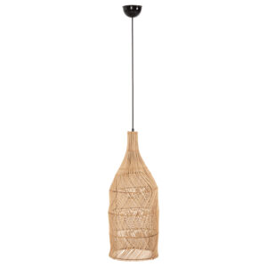 ΦΩΤΙΣΤΙΚΟ ΟΡΟΦΗΣ THEON HM7888 ΚΡΕΜΑΣΤΟ ΑΠΟ RATTAN ΣΕ ΦΥΣΙΚΟ ΧΡΩΜΑ Φ22x148Υ εκ.
