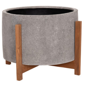 ΓΛΑΣΤΡΑ ΕΣΩΤ.ΧΩΡΟΥ HOFF HM4682.03L FIBER CEMENT ΓΚΡΙ-TEAK ΒΑΣΗ Φ50x35Υεκ
