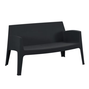 ΚΑΝΑΠΕΣ 2-ΘΕΣΙΟΣ ΠΟΛΥΠΡΟΠΥΛΕΝΙΟΥ SLEEK HM6366.02 ΧΡΩΜΑ ΜΑΥΡΟ 133x68x73Υεκ.