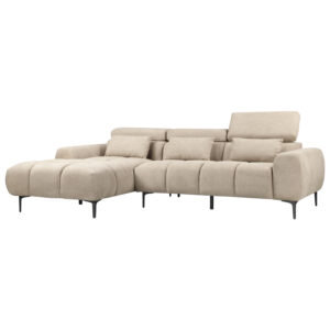 ΚΑΝΑΠΕΣ ΑΡΙΣΤΕΡΗ ΓΩΝΙΑ DIVYA HM3267.11L ΜΠΕΖ ΥΦΑΣΜΑ 260x100-174x104Υεκ.
