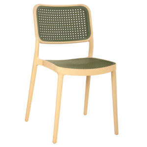 ΚΑΡΕΚΛΑ ΠΟΛΥΠΡΟΠΥΛΕΝΙΟΥ MEKO HM5934.04 ΜΠΕΖ ΜΕ OLIVE GREEN ΨΑΘΑ 51x52x80Υεκ.