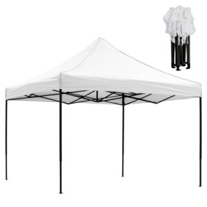 ΚΙΟΣΚΙ/GAZEBO MATTHEW HM6310 ΠΤΥΣΣΟΜΕΝΟ-ΣΚΕΛΕΤΟΣ ΜΕΤΑΛ.ΜΑΥΡΟΣ-ΛΕΥΚΟ ΥΦΑΣΜΑ 3x3x3,10Yμ