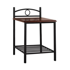 ΚΟΜΟΔΙΝΟ REVEN HM387 ΑΠΟ ΜΕΤΑΛΛΟ ΚΑΙ ΞΥΛΟ RUBBERWOOD 45x35x48-61Y εκ.