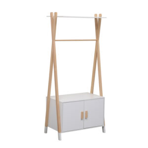 ΚΡΕΜΑΣΤΡΑ ΠΑΙΔΙΚH ΜΕ ΝΤΟΥΛΑΠΙ PASCHAL HM2495.03 ΜΕΛΑΜΙΝΗ-ΞΥΛΟ ΠΕΥΚΟΥ 76x44x170Υεκ