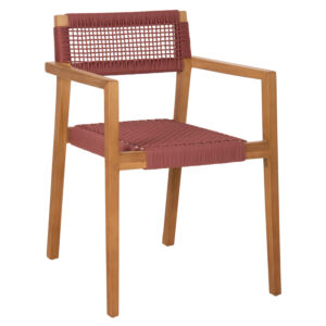 ΠΟΛΥΘΡΟΝΑ CHARLOTTE HM9637.06 ΞΥΛΟ TEAK & ΡΟΖ ΣΧΟΙΝΙ--B'ΔΙΑΛΟΓΗΣ 59x54x83Y εκ.