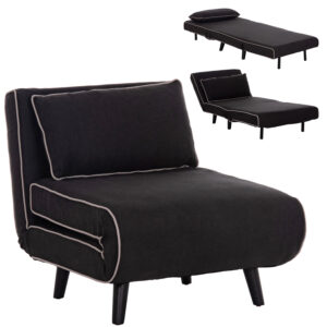 ΠΟΛΥΘΡΟΝΑ ΚΡΕΒΑΤΙ BRAXTON HM8425.03 ΜΑΥΡΟ ΥΦΑΣΜΑ 78x88x78Υεκ.