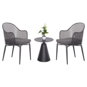 ΣΕΤ LOUNGE 3TMX ΕΞ.ΧΩΡΟΥ OREGO HM21106.01 ΑΛΟΥΜΙΝΙΟ ΣΕ ΣΚΟΥΡΟ ΓΚΡΙ