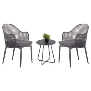 ΣΕΤ LOUNGE 3TMX ΕΞ.ΧΩΡΟΥ OREGO HM21107.01 ΑΛΟΥΜΙΝΙΟ & ΜΕΤΑΛΛΟ ΣΕ ΣΚΟΥΡΟ ΓΚΡΙ