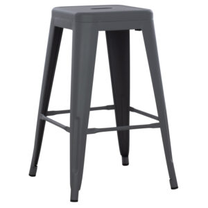 ΣΚΑΜΠΟ ΜΕΣΑΙΟΥ ΥΨΟΥΣ ΜΕΤΑΛΛΙΚΟ MELITA-PRO HM8573.50 ΓΚΡΙ 43x43x67Υεκ.