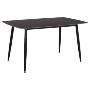 ΤΡΑΠΕΖΙ RAVEN HM18149.02 ΚΕΡΑΜΙΚΟ TOP ΜΕ ΟΨΗ ΜΑΥΡΟ ΜΑΡΜΑΡΟ 140x80x74Υεκ.
