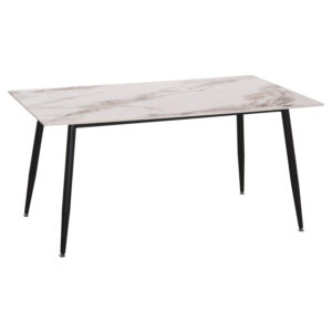 ΤΡΑΠΕΖΙ RAVEN HM18150.04 ΚΕΡΑΜΙΚΟ TOP ΜΕ ΟΨΗ ΛΕΥΚΟ/ΚΑΦΕ ΜΑΡΜΑΡΟ 160x80x74Υεκ.