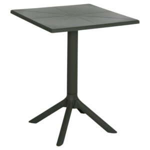 ΤΡΑΠΕΖΙ ΠΟΛΥΠΡΟΠΥΛΕΝΙΟΥ ΤΕΤΡΑΓΩΝΟ TERRIN HM6125.15 DARK OLIVE 60x60x75Υεκ.