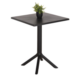 ΤΡΑΠΕΖΙ ΠΟΛΥΠΡΟΠΥΛΕΝΙΟΥ ΤΕΤΡΑΓΩΝΟ TERRIN HM6125.12 ΜΑΥΡΟ 60,5x60,5x76,5Υεκ.