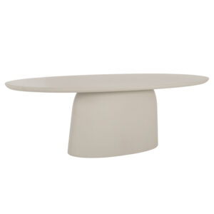 ΤΡΑΠΕΖΙ ΤΡΑΠΕΖΑΡΙΑΣ ΟΒΑΛ BRECCAN HM6577.02 ΜΠΕΖ FIBER CEMENT 240x100x75Υεκ.