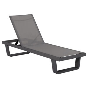 ΞΑΠΛΩΣΤΡΑ ΑΛΟΥΜΙΝΙΟΥ ΜΕ ΥΦΑΣΜΑ TESLIN RICKON HM6292.01 ΣΕ ΓΚΡΙ 198x61,5x97Υεκ.