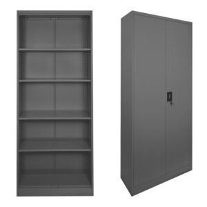 Μεταλλική ντουλάπα Ugren ανθρακί 70x40x180εκ