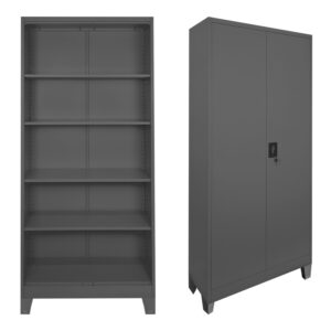 Μεταλλική ντουλάπα Ugren ανθρακί 90x40x190εκ