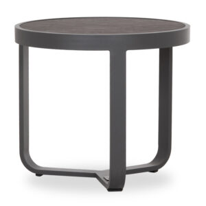 ΤΡΑΠΕΖΑΚΙ ΑΛΟΥΜΙΝΙΟΥ DEVIOUS SM6440.01 ΑΝΘΡΑΚΙ--ΓΚΡΙ SINTERED STONE TOP Φ45x41Υεκ.