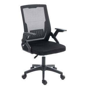 ΚΑΡΕΚΛΑ ΓΡΑΦΕΙΟΥ ZENITH HM1225.01 PP & MESH ΥΦΑΣΜΑ--ΜΑΥΡΟ 60x60x92-100Υεκ