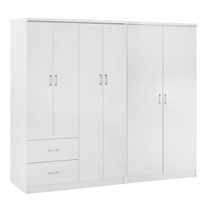 ΝΤΟΥΛΑΠΑ 6ΦΥΛΛΗ BLAKELY HM21235.05 ΜΕΛΑΜΙΝΗ ΧΡΩΜΑ ΛΕΥΚΟ 201x43x181Υεκ