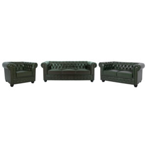 ΣΕΤ ΣΑΛΟΝΙ 3ΤΜΧ MOBAR HM10912.08 PU ΔΕΡΜΑ Τ.CHESTERFIELD ΚΥΠΑΡΙΣΣΙ