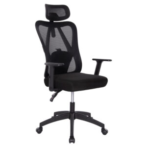 ΚΑΡΕΚΛΑ ΓΡΑΦΕΙΟΥ MEXER HM1195.01 ΜΑΥΡΟ MESH-PP ΒΑΣΗ 68x70x136Υεκ.