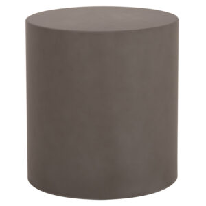 ΤΡΑΠΕΖΙ ΒΟΗΘΗΤΙΚΟ FIBER CEMENT ΣΤΡΟΓΓΥΛΟ KYOKO HM6592.01 ΓΚΡΙ Φ40x43Υεκ.
